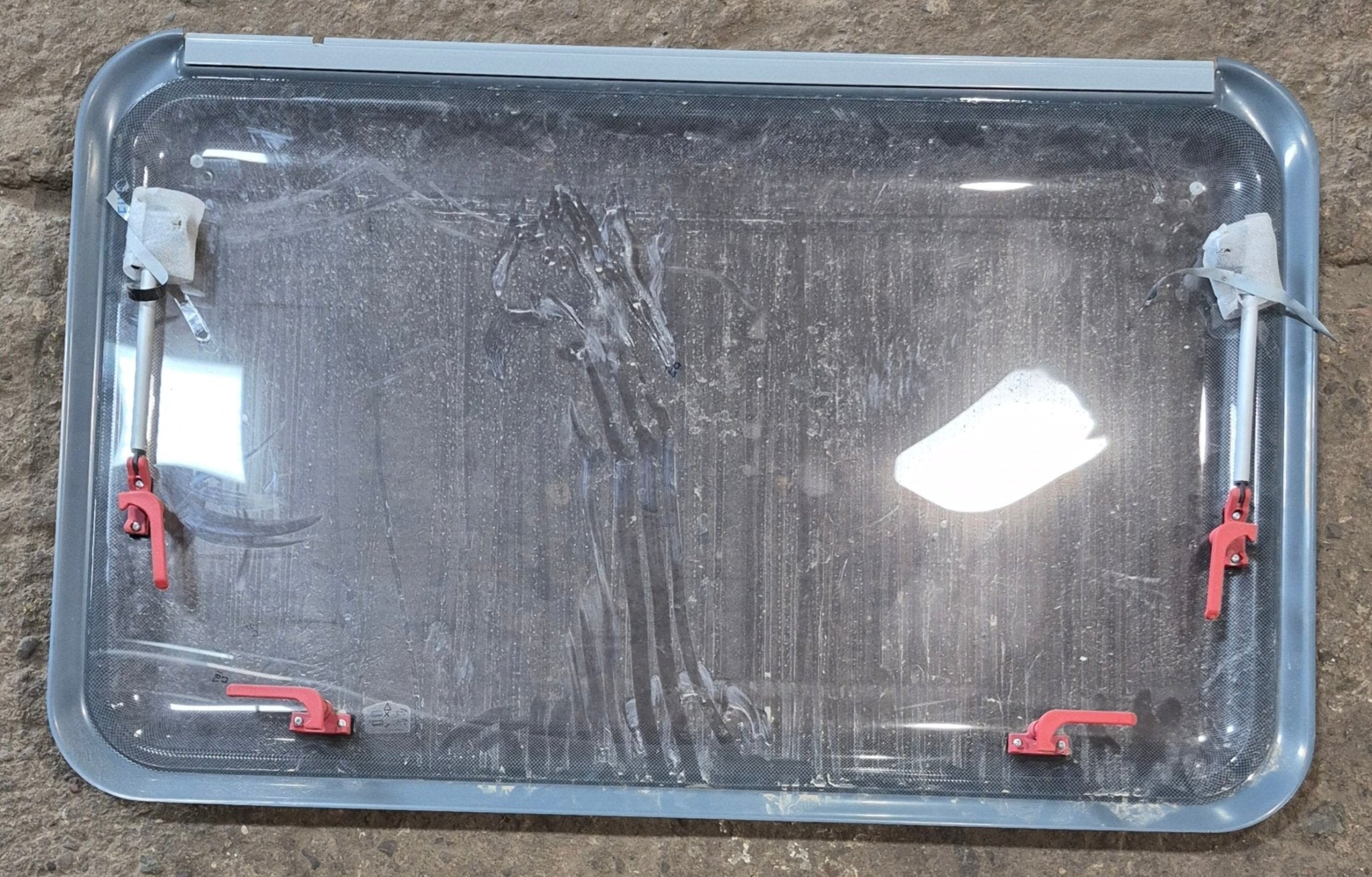 Used Plastoform Escape Hatch Replacement Window 38 3/4" x 24 1/4" - Young Farts RV Parts