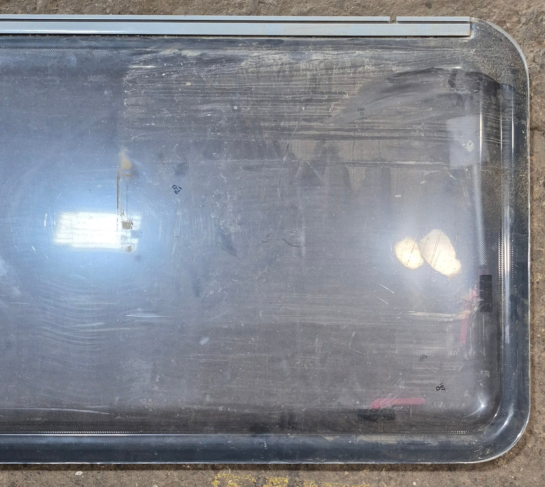 Used Plastoform Escape Hatch Replacement Window 38 3/4" x 24 1/4" - Young Farts RV Parts