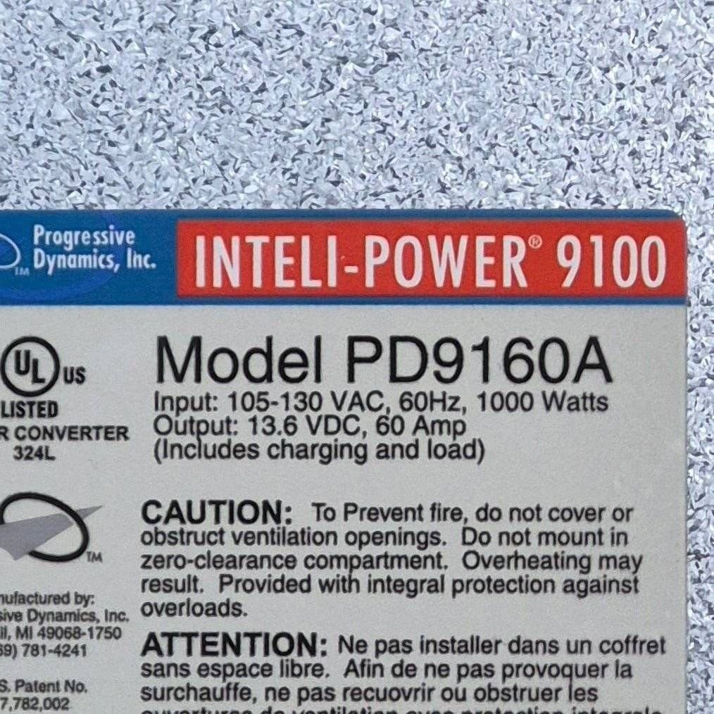 Used Progressive Dynamics Converter Charger, 60 AMP - Inteli-Power 9100 , PD9160A - Young Farts RV Parts
