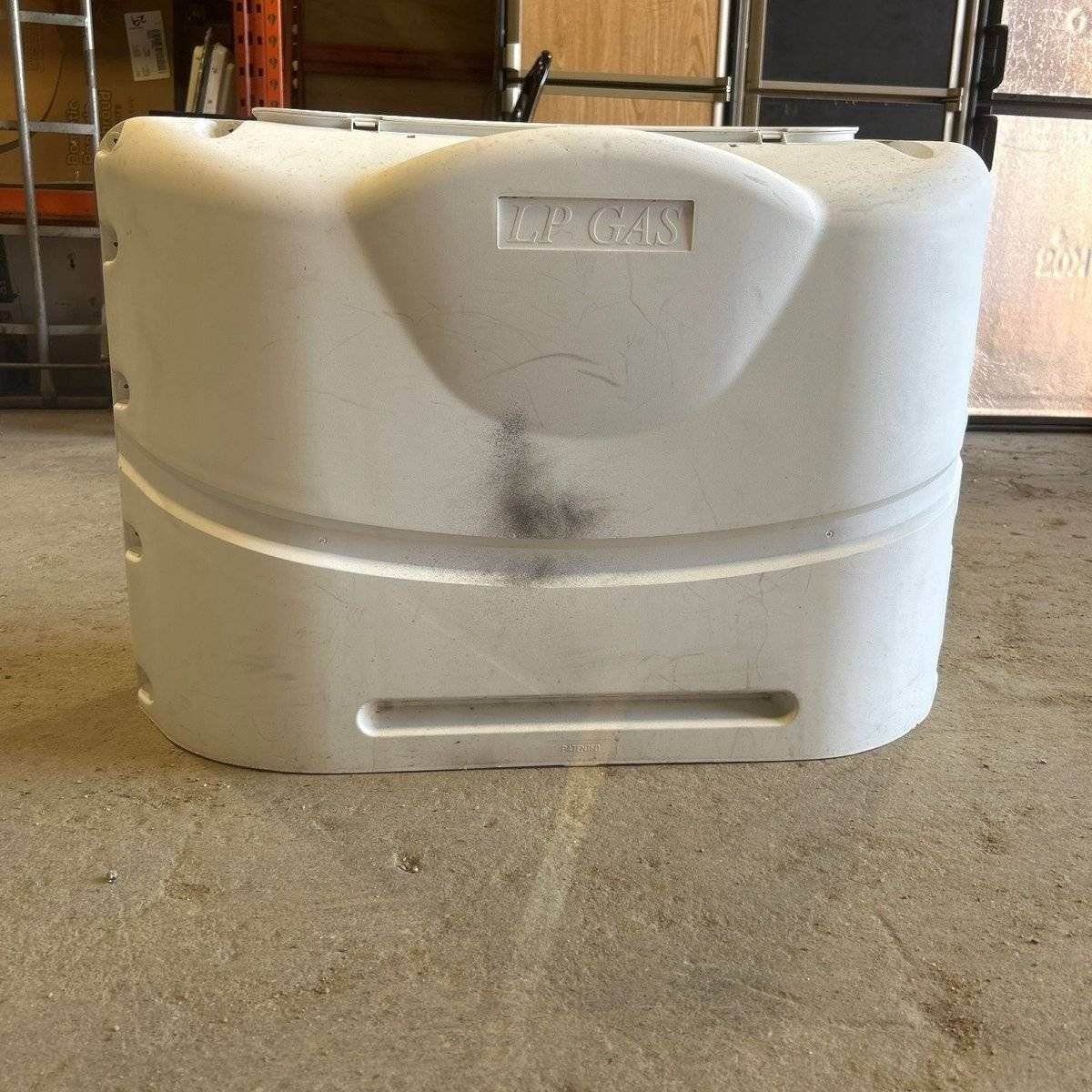 Used Propane Tank Cover - (Fits 30 LB Steel Double Tank) - Young Farts RV Parts