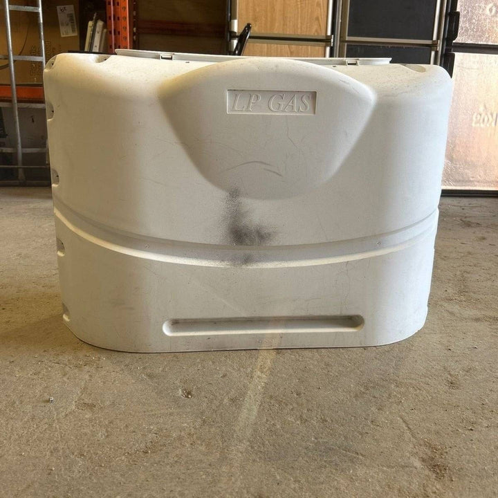Used Propane Tank Cover - (Fits 30 LB Steel Double Tank) - Young Farts RV Parts