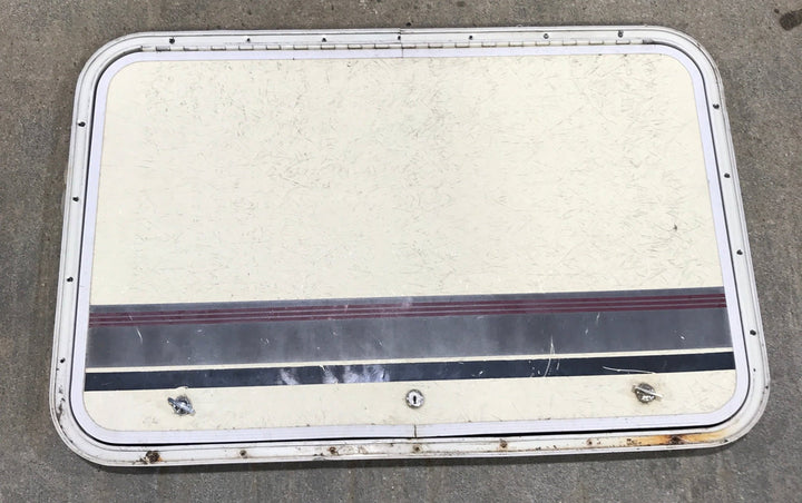 Used Radius Cargo Door 32 1/4" W x 20 1/2" H x 3/4" D - Young Farts RV Parts