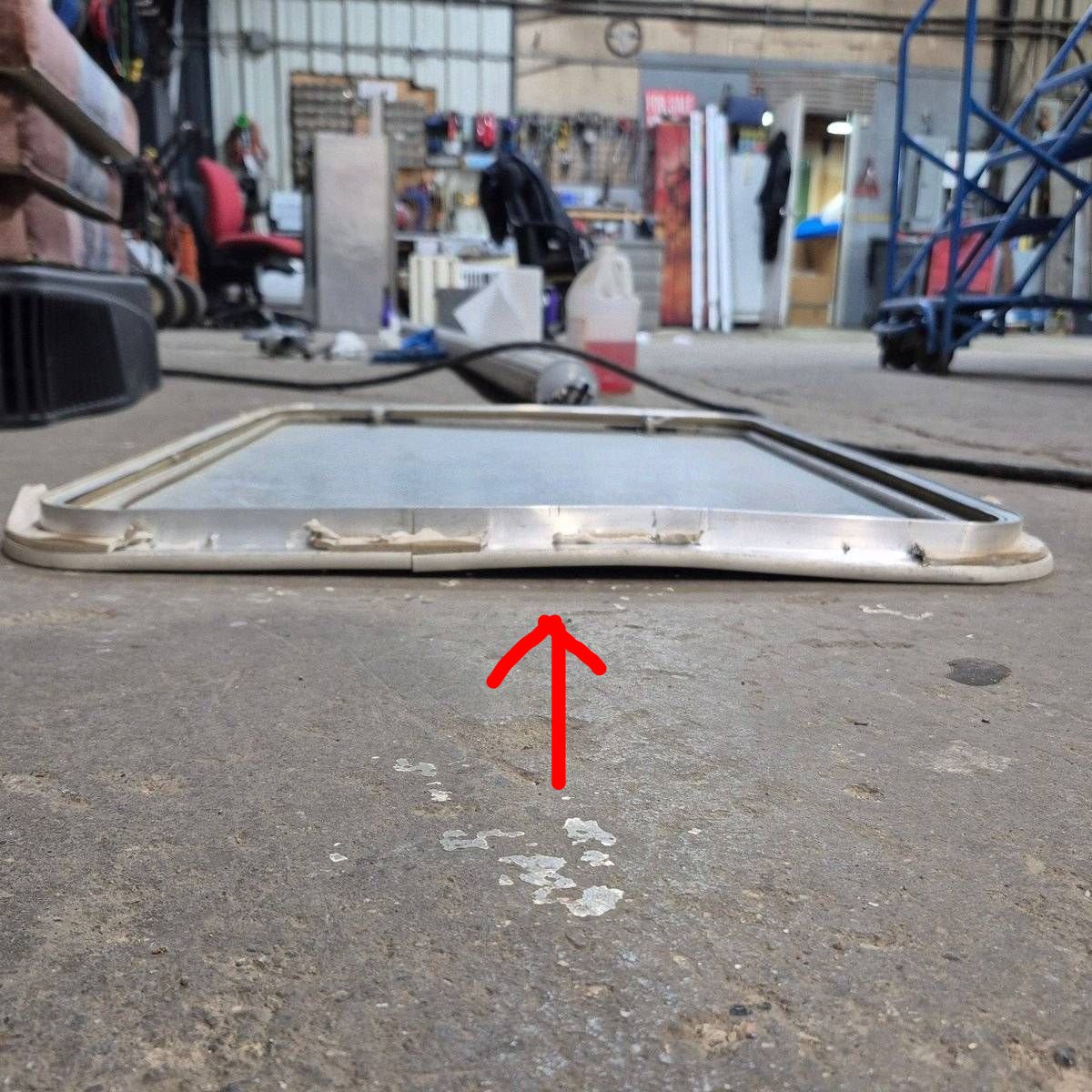 Used Radius Cargo Door - 32.5 X 24.25 X 0.75 - Young Farts RV Parts