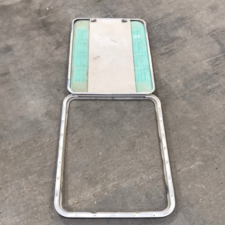Used radius cargo doors 32 1/2" W x 23 1/2" H x 5/8" D - Young Farts RV Parts