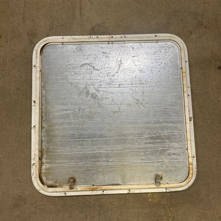 Used Radius Corner Cargo Door - 23.5 X 23.75 X 0.75 - Young Farts RV Parts