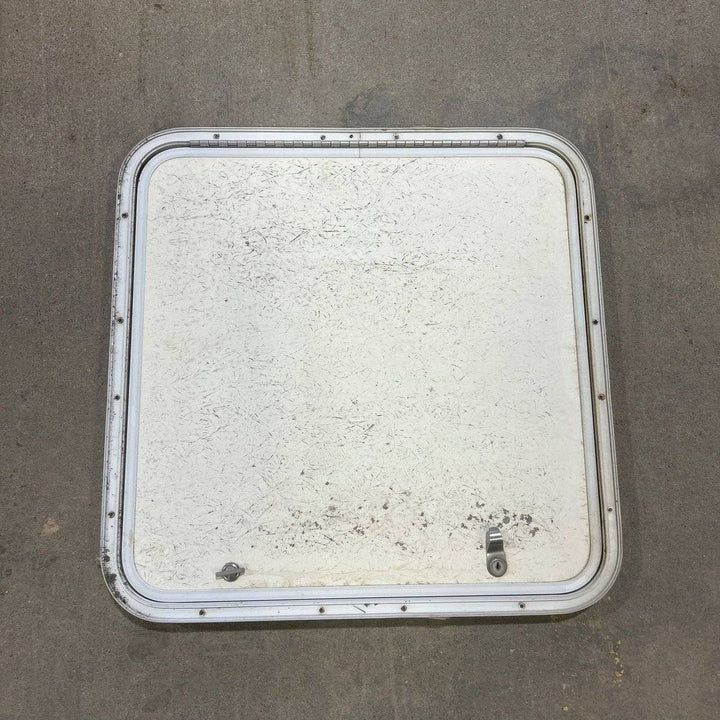 Used Radius Corner Cargo Door - 23.5 X 23.75 X 0.75 - Young Farts RV Parts