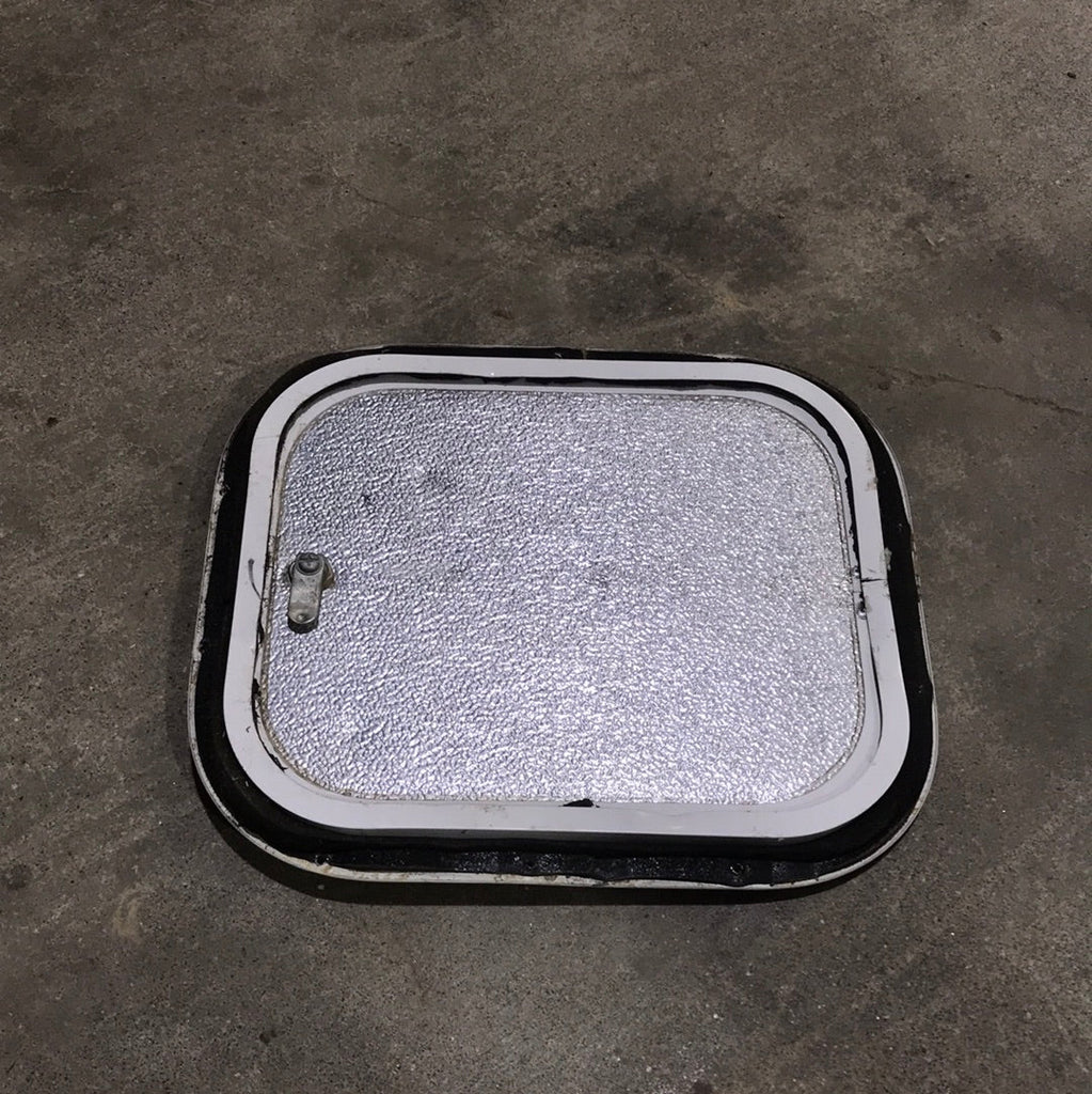 Used Radius Cornered Battery / Cargo Door 13 3/4" x 11 1/2" x 5/8 "D - Young Farts RV Parts