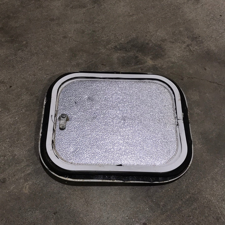 Used Radius Cornered Battery / Cargo Door 13 3/4" x 11 1/2" x 5/8 "D - Young Farts RV Parts