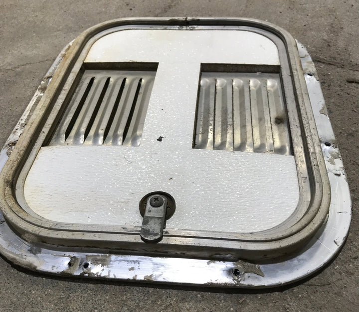Used Radius Cornered Battery / Propane Cargo Door 14 1/2" x 11" x 3/4" D - Young Farts RV Parts