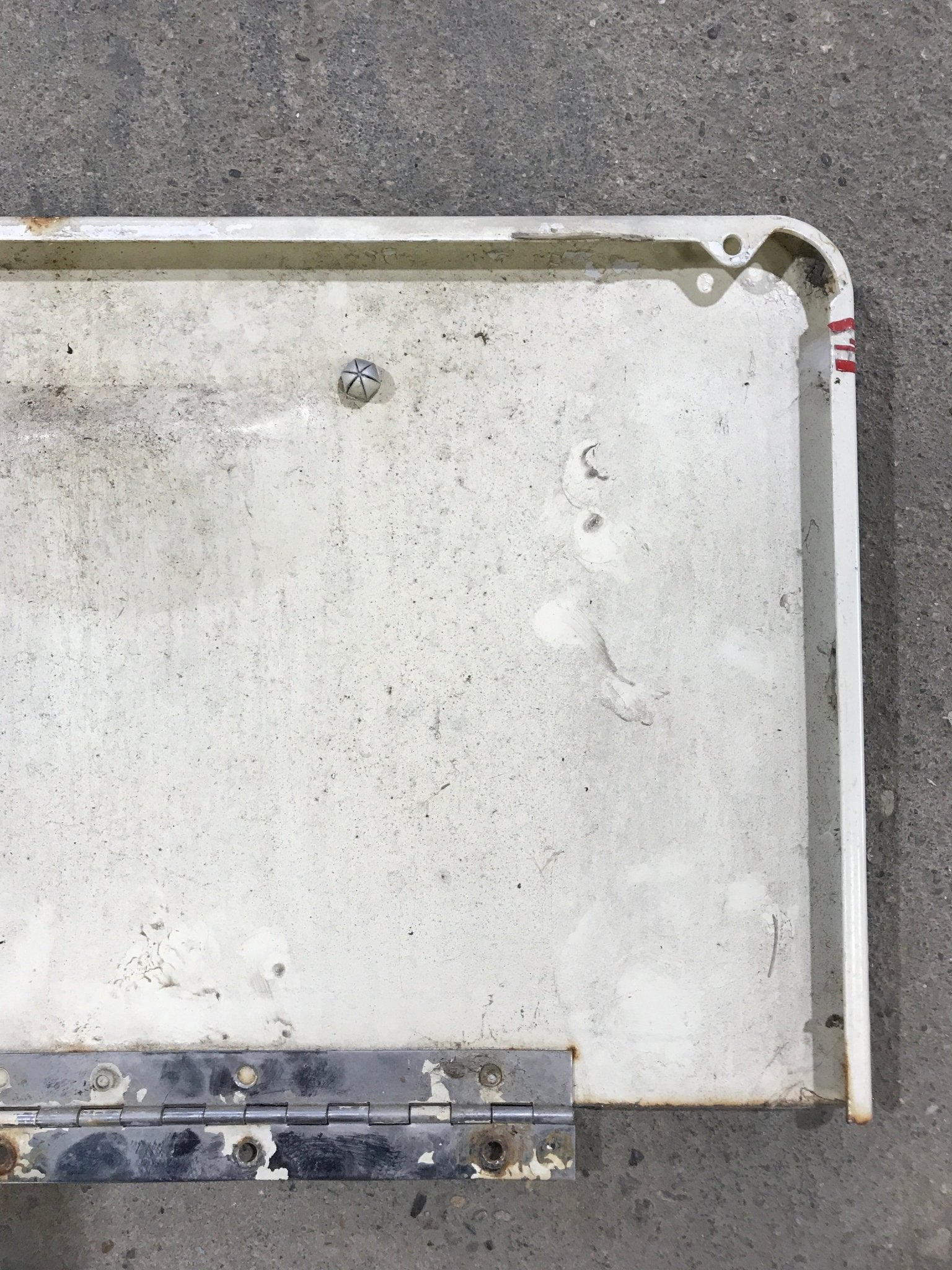 Used Radius Cornered Cargo / Access Door 18" x 11" x 1/4"D - Young Farts RV Parts