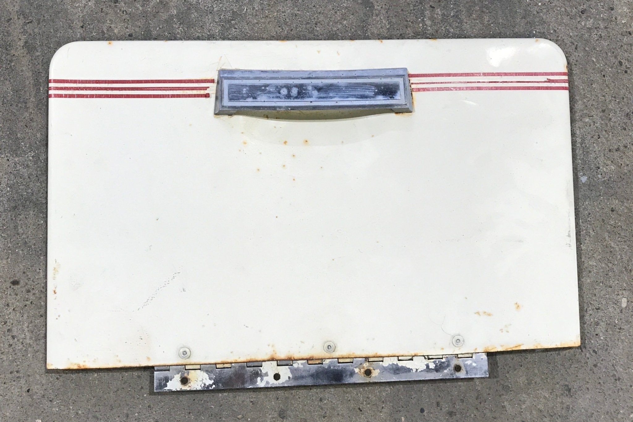 Used Radius Cornered Cargo / Access Door 18" x 11" x 1/4"D - Young Farts RV Parts