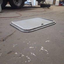Load image into Gallery viewer, Used Radius Cornered Cargo/ Battery Box Door 20 7/8&quot; x 14 7/8&quot; x 1/2&quot; D - Young Farts RV Parts
