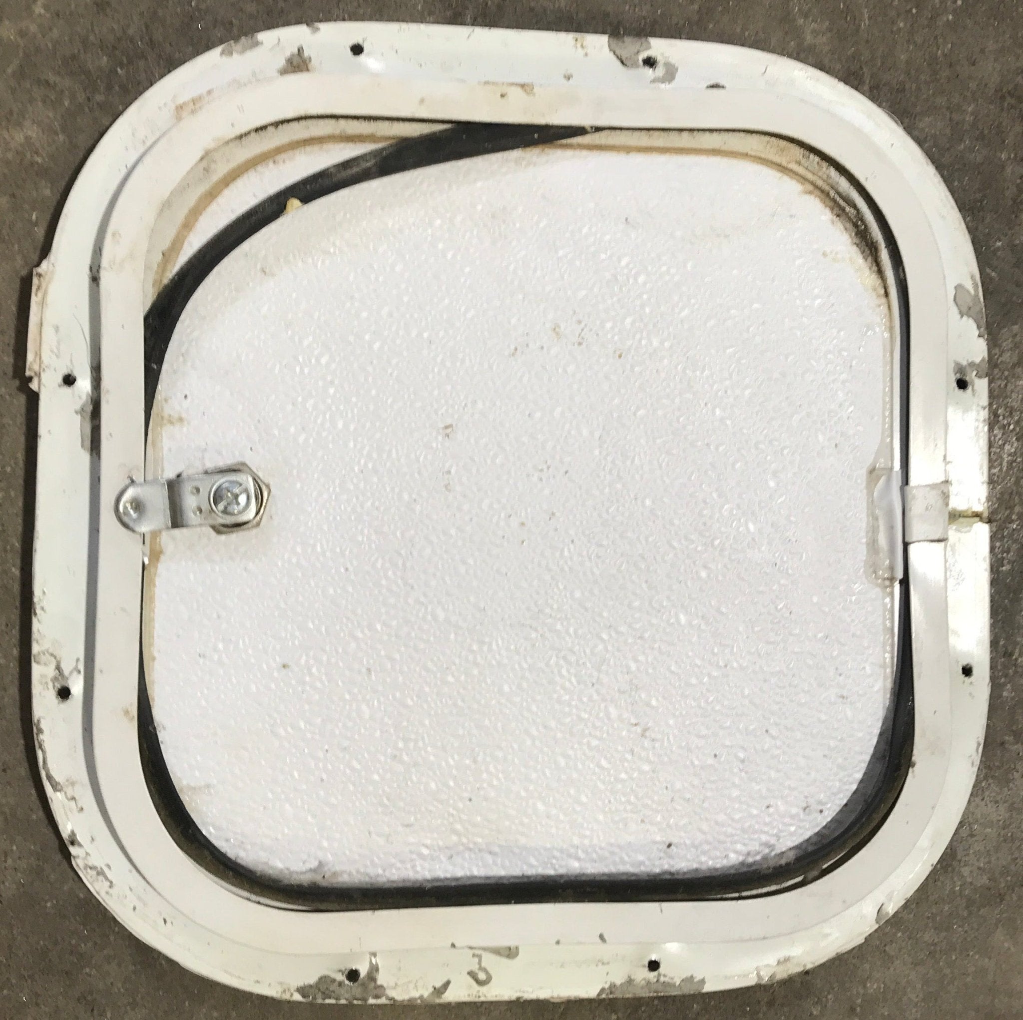 Used Radius Cornered Cargo Door 11 1/4" x 11 1/4" x 1/2"D - Young Farts RV Parts