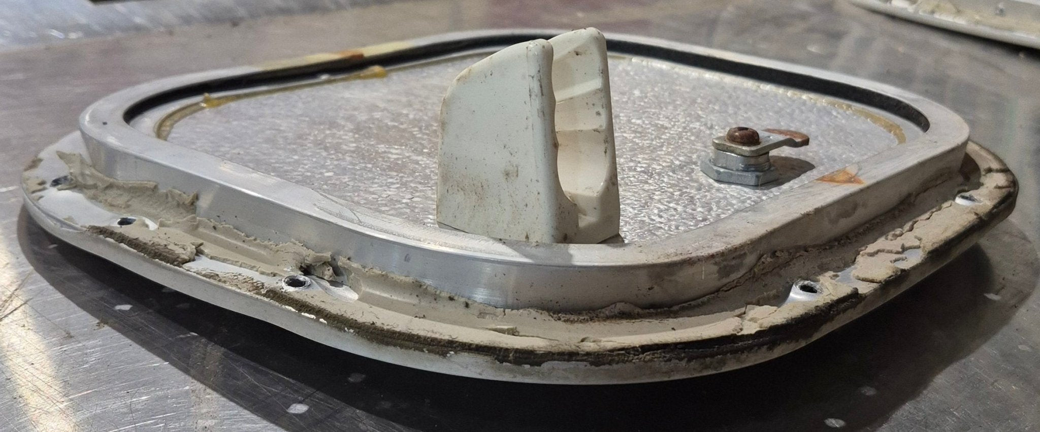 Used Radius Cornered Cargo Door 11 1/4" x 9 1/4" x 1/2" D - Young Farts RV Parts