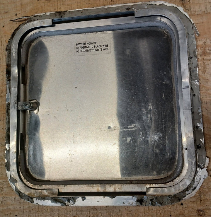 Used Radius Cornered Cargo Door 13 3/4" x 13 7/8" x 3/4" - Young Farts RV Parts
