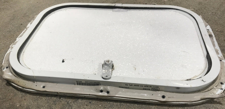 Used Radius Cornered Cargo Door 15 3/4" W x 10 3/4" H x 3/4" D - Young Farts RV Parts