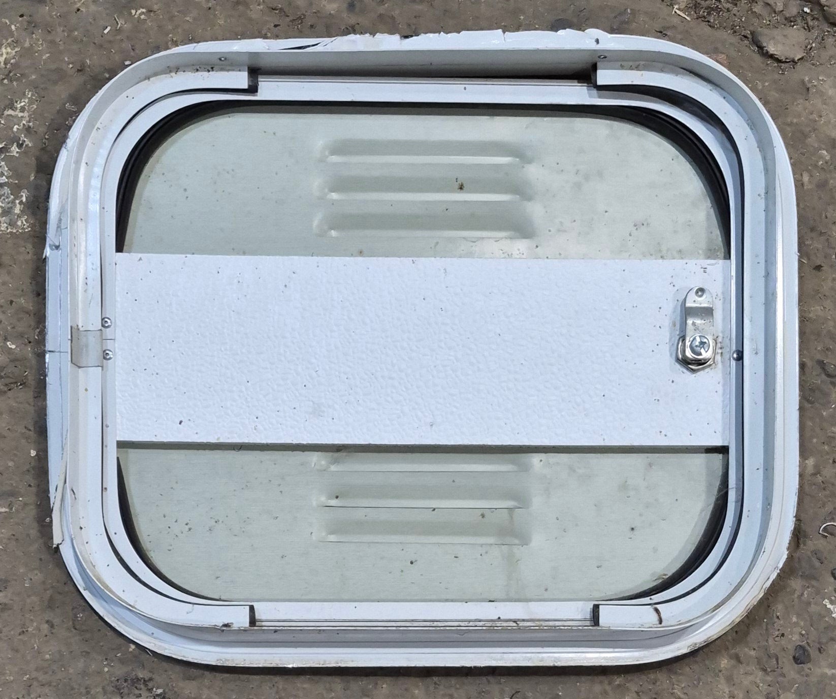 Used Radius Cornered Cargo Door 15 5/8" x 12 3/4" x 1 1/4" D - Young Farts RV Parts