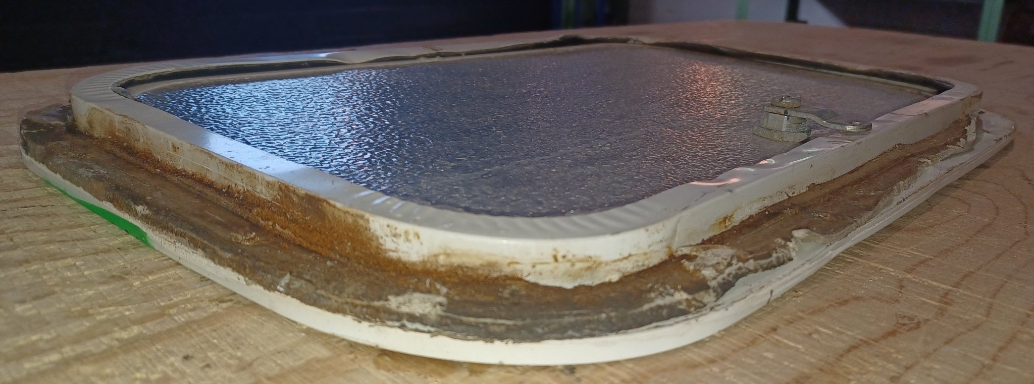 Used Radius Cornered Cargo Door 16 3/4" x 10 1/2" x 5/8 "D - Young Farts RV Parts