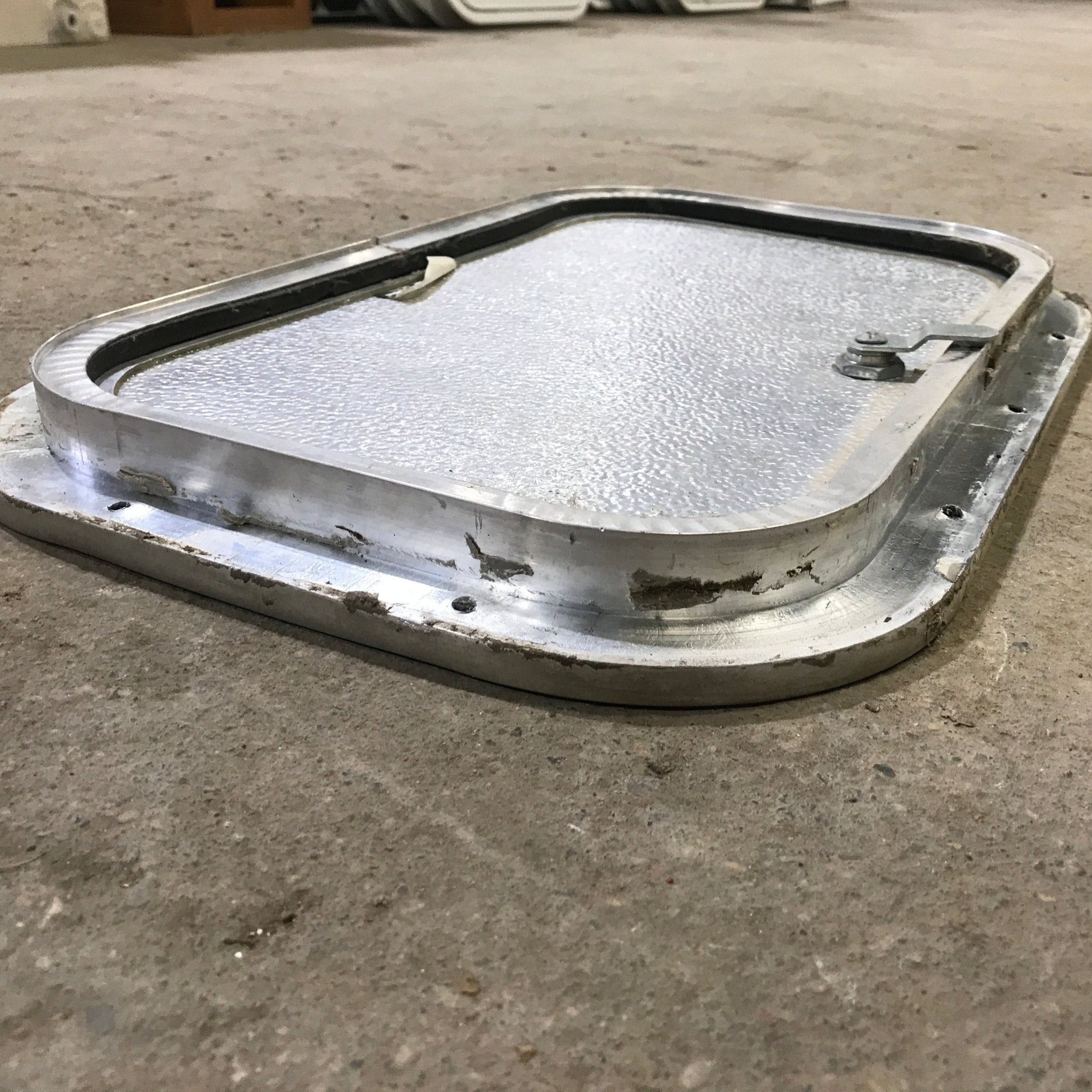 Used Radius Cornered Cargo Door 16" x 10" x 1 1/4" D - Young Farts RV Parts