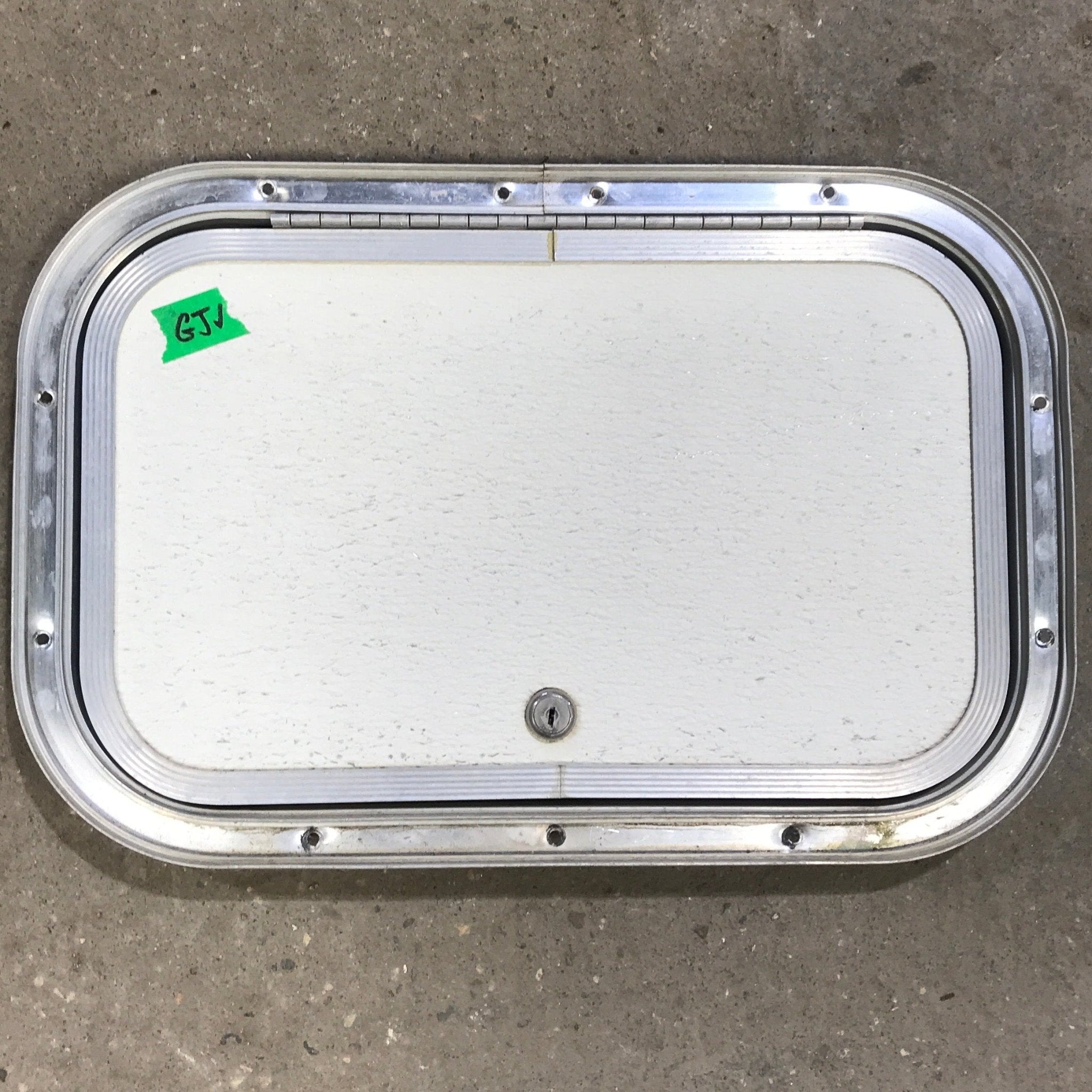 Used Radius Cornered Cargo Door 16" x 10" x 1 1/4" D - Young Farts RV Parts