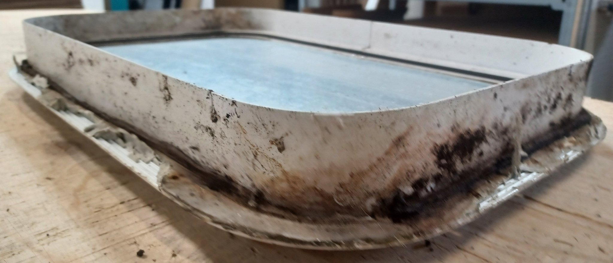 Used Radius Cornered Cargo Door 17 3/4" x 11 3/4" x 1 7/8"D - Young Farts RV Parts