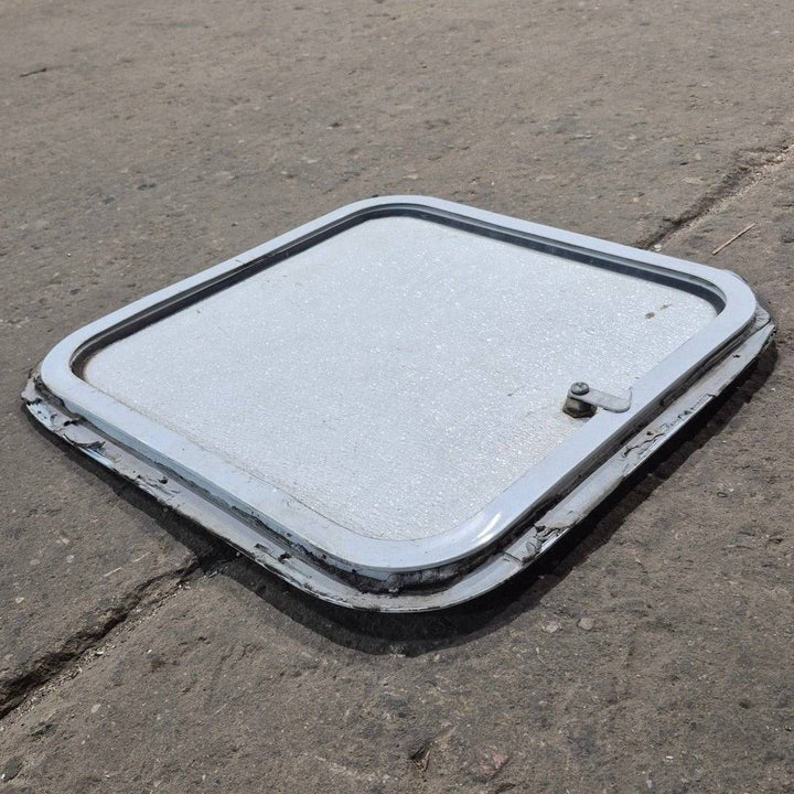 Used Radius Cornered Cargo Door - 17 7/8" X 17 7/8" X 1/2" - Young Farts RV Parts