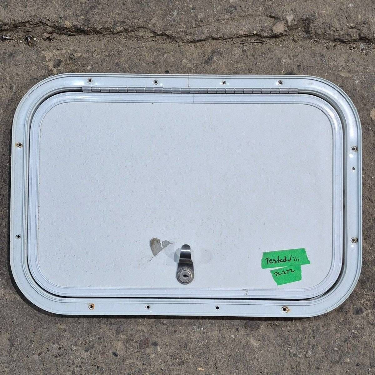 Used Radius Cornered Cargo Door - 17.875 X 11.875 X 0.625 - Young Farts RV Parts