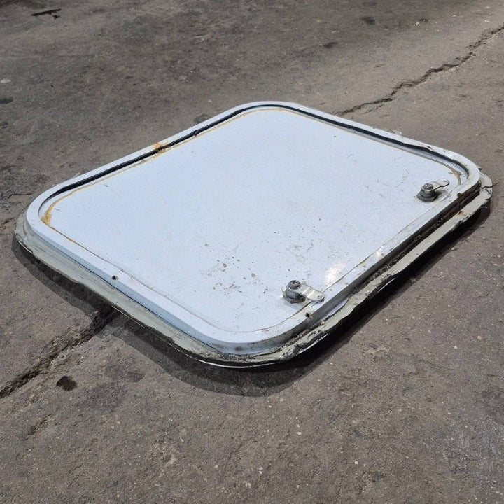 Used Radius Cornered Cargo Door - 19 1/2" X 16 3/4" X 1/2" - Young Farts RV Parts