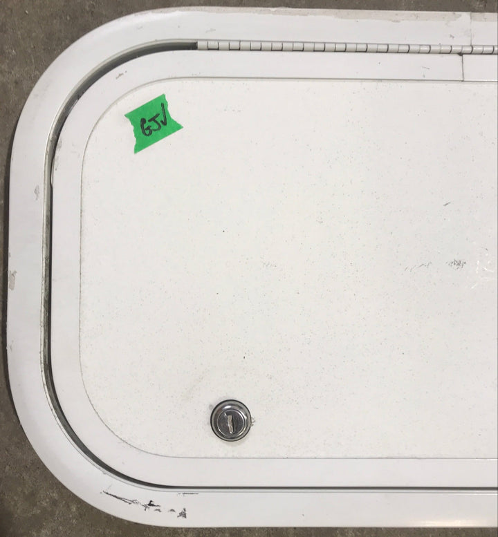 Used Radius Cornered Cargo Door 19 3/4" x 10 1/2" x 1" D - Young Farts RV Parts