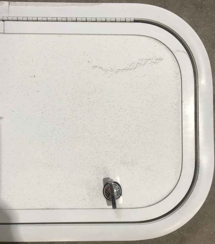 Used Radius Cornered Cargo Door 19 3/4" x 10 1/2" x 1" D - Young Farts RV Parts