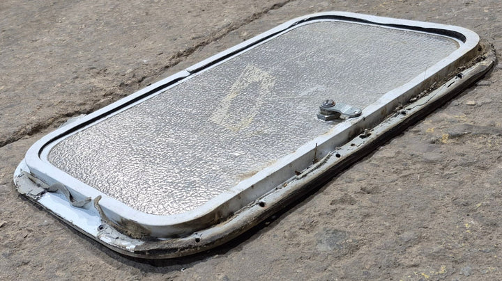 Used Radius Cornered Cargo Door 19 3/4" x 10 3/4" x 1/2" - Young Farts RV Parts
