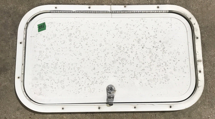 Used Radius Cornered Cargo Door 19 3/4" x 10 3/4" x 3/4" D - Young Farts RV Parts