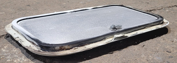 Used Radius Cornered Cargo Door 19 3/4" x 10 7/8" x 1/2"D - Young Farts RV Parts