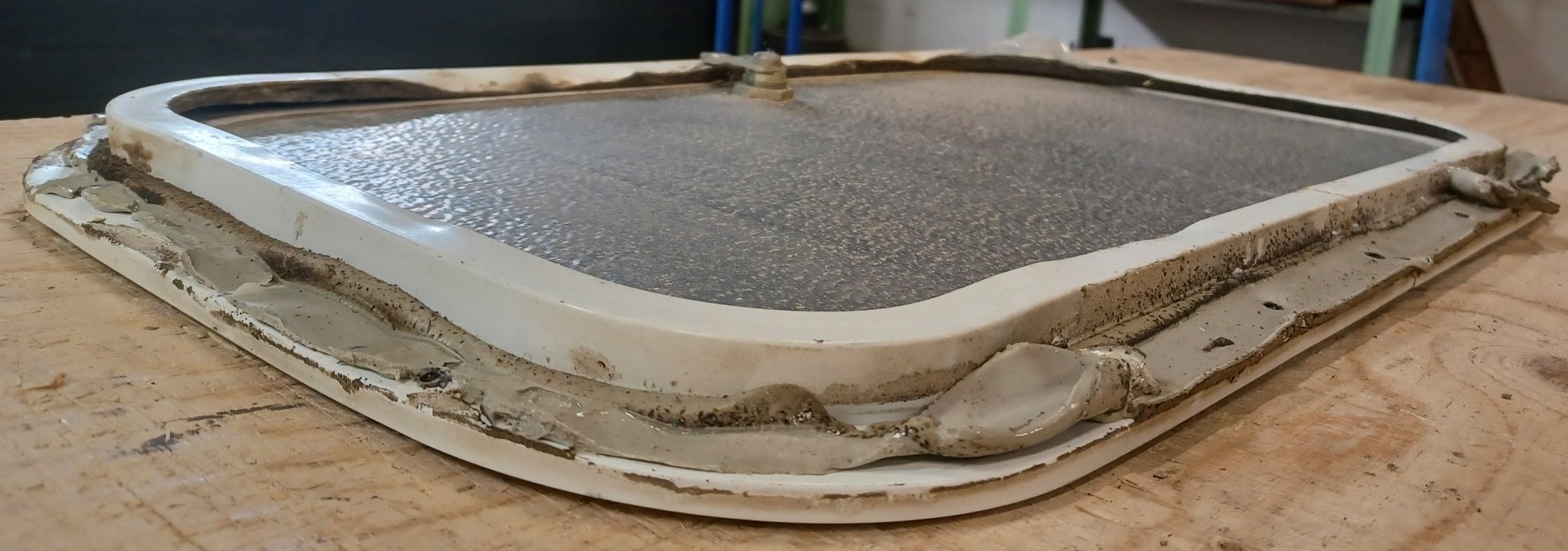 Used Radius Cornered Cargo Door 19 3/4" x 10 7/8" x 5/8"D - Young Farts RV Parts