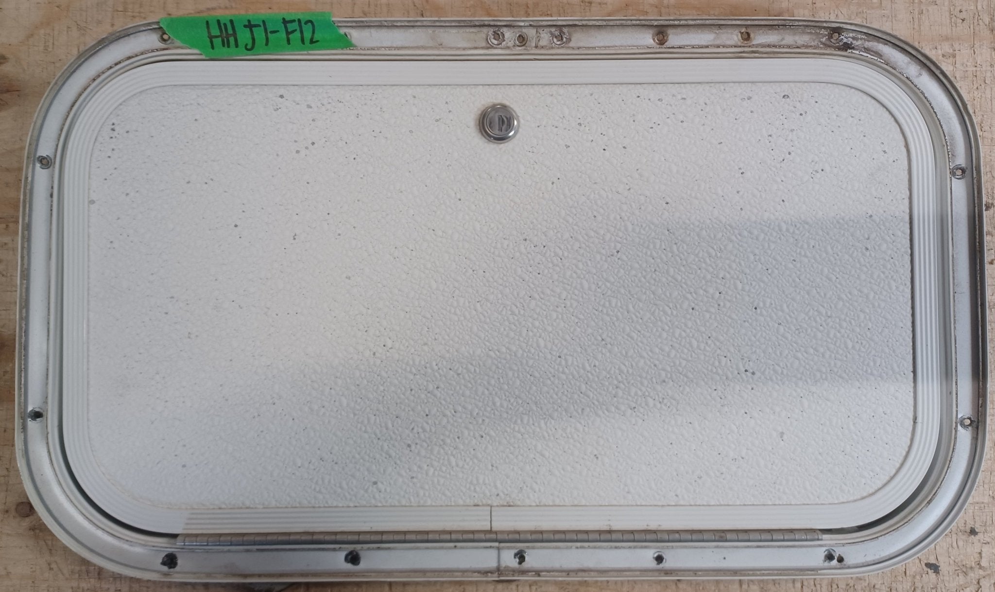 Used Radius Cornered Cargo Door 19 3/4" x 10 7/8" x 5/8"D - Young Farts RV Parts