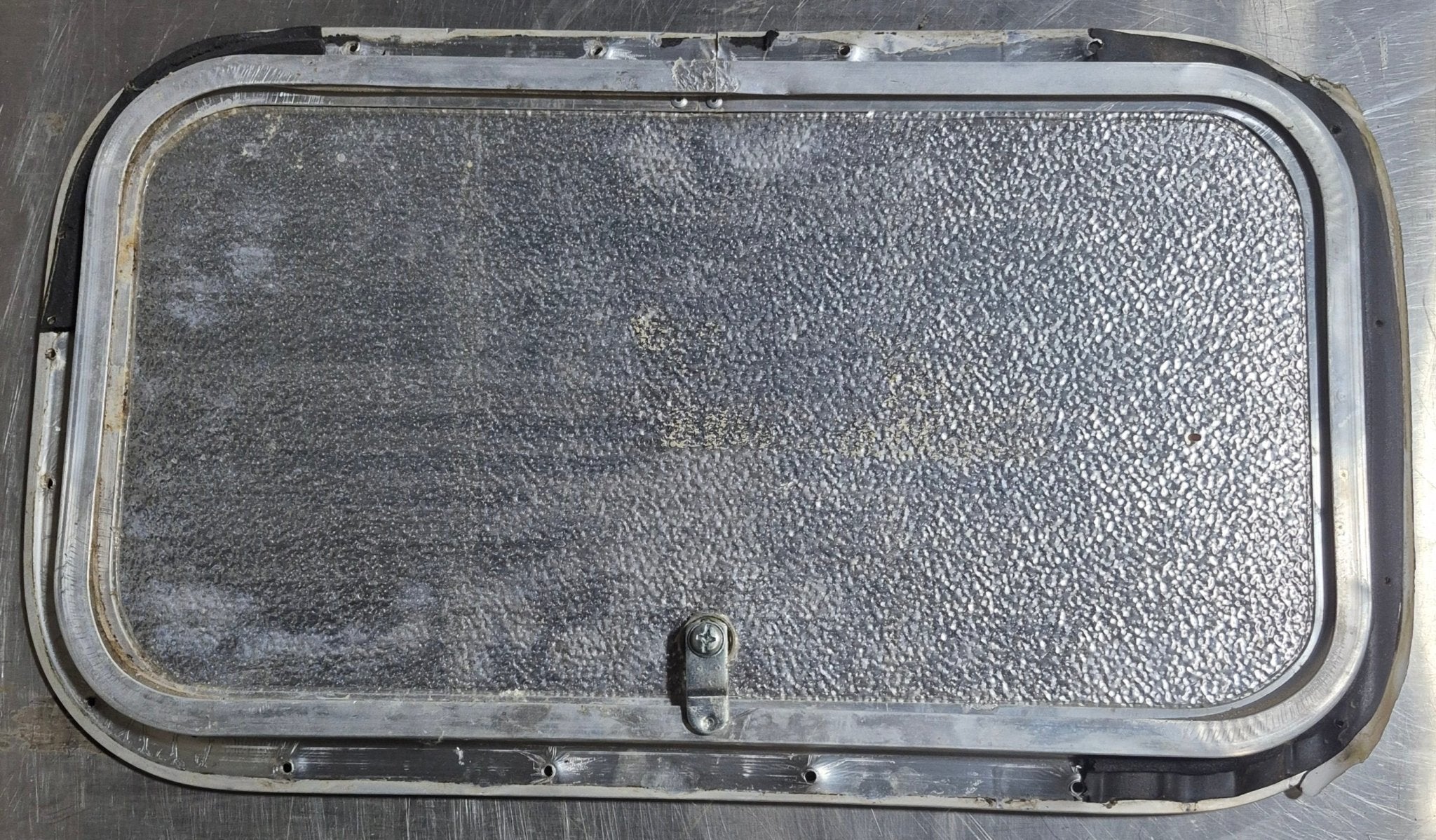 Used Radius Cornered Cargo Door 19 3/4" x 10 7/8" x 5/8"D - Young Farts RV Parts