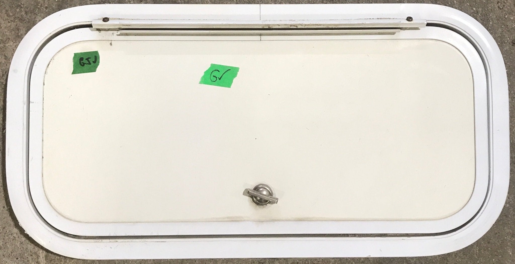 Used Radius Cornered Cargo Door 19 3/4" x 9 1/8" x 1 3/4" D - Young Farts RV Parts