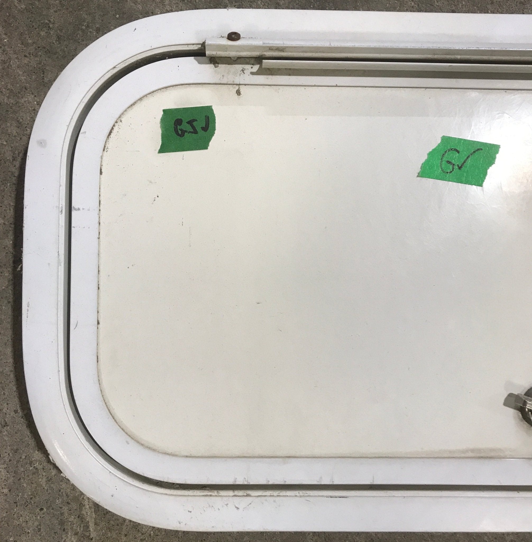 Used Radius Cornered Cargo Door 19 3/4" x 9 1/8" x 1 3/4" D - Young Farts RV Parts