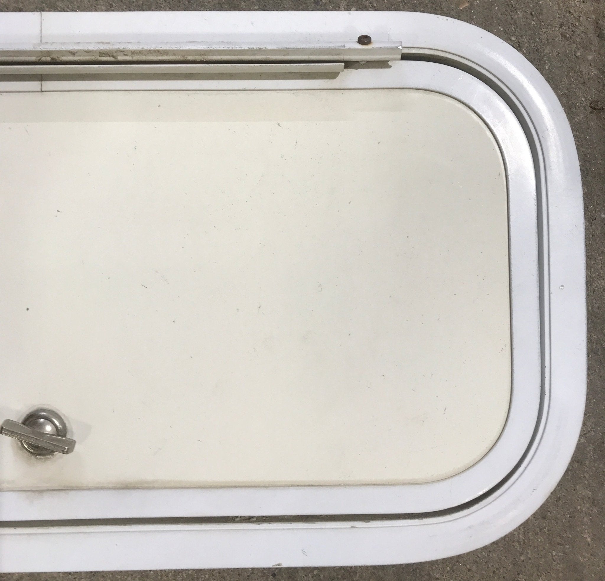 Used Radius Cornered Cargo Door 19 3/4" x 9 1/8" x 1 3/4" D - Young Farts RV Parts