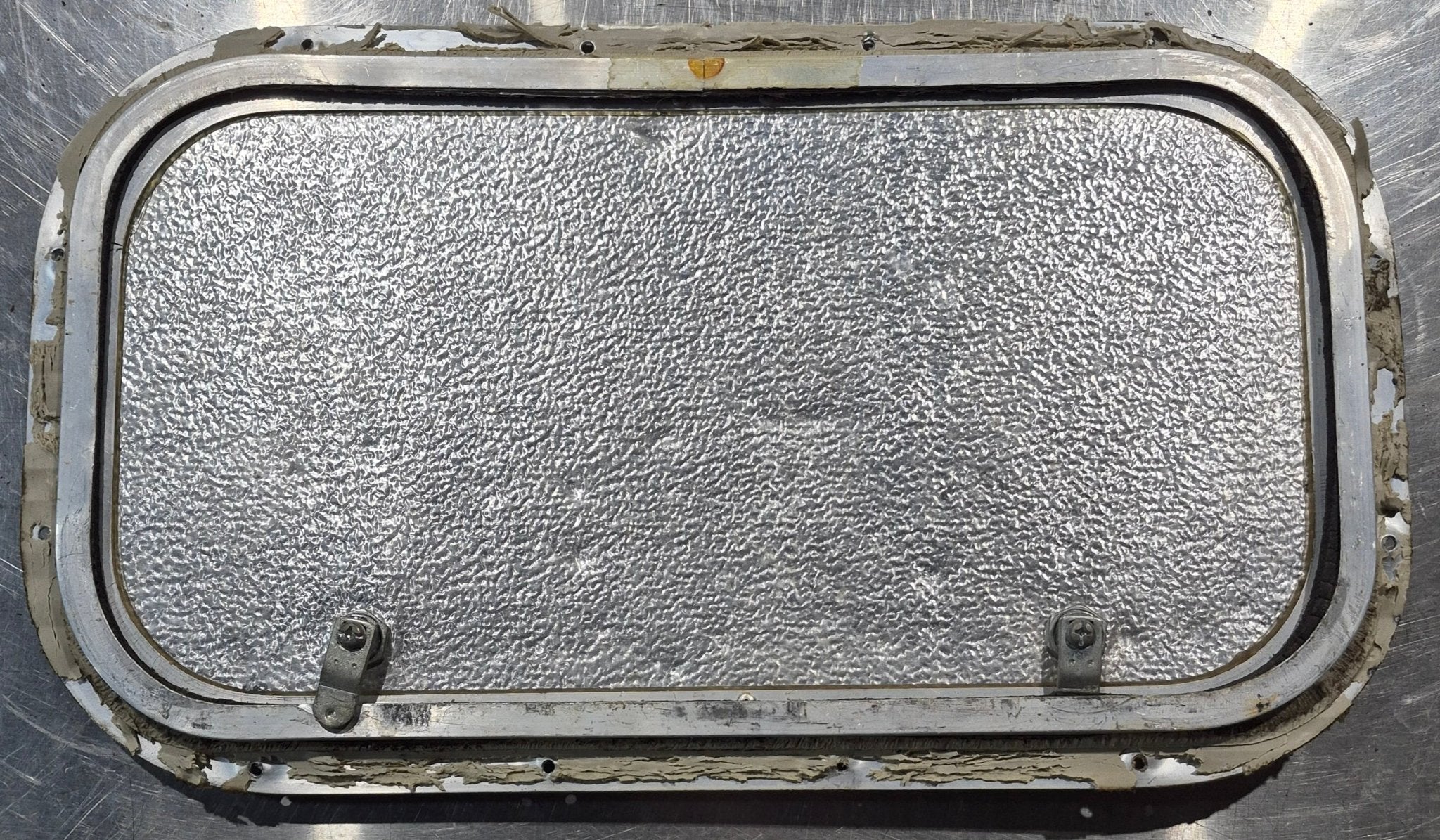 Used Radius Cornered Cargo Door 19 7/8" x 10 5/8" x 1/2" D - Young Farts RV Parts