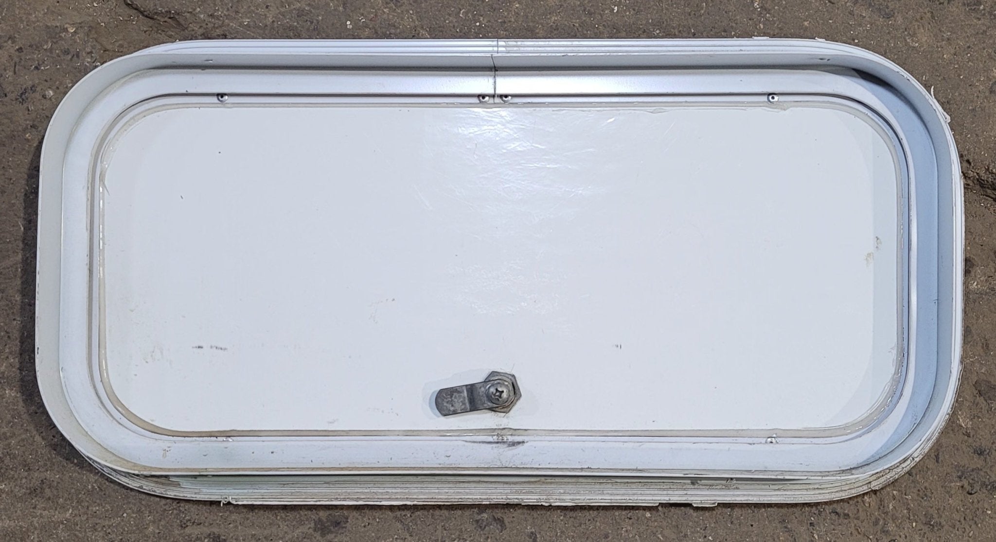 Used Radius Cornered Cargo Door 20" x 9 1/4" x 1 3/4"D - Young Farts RV Parts