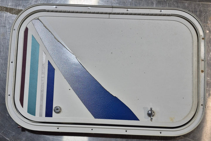 Used Radius Cornered Cargo Door 21 3/4" x 13 7/8" x 1/2" - Young Farts RV Parts