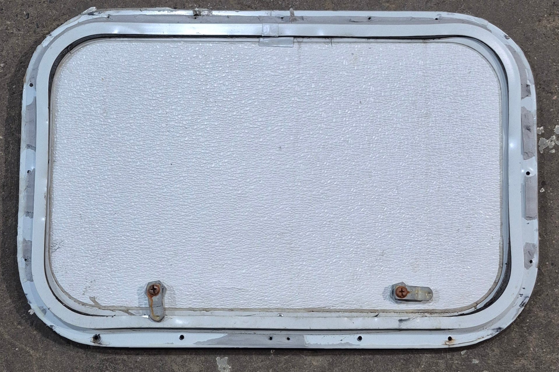 Used Radius Cornered Cargo Door 21 3/4" x 13 7/8" x 1/2" D - Young Farts RV Parts