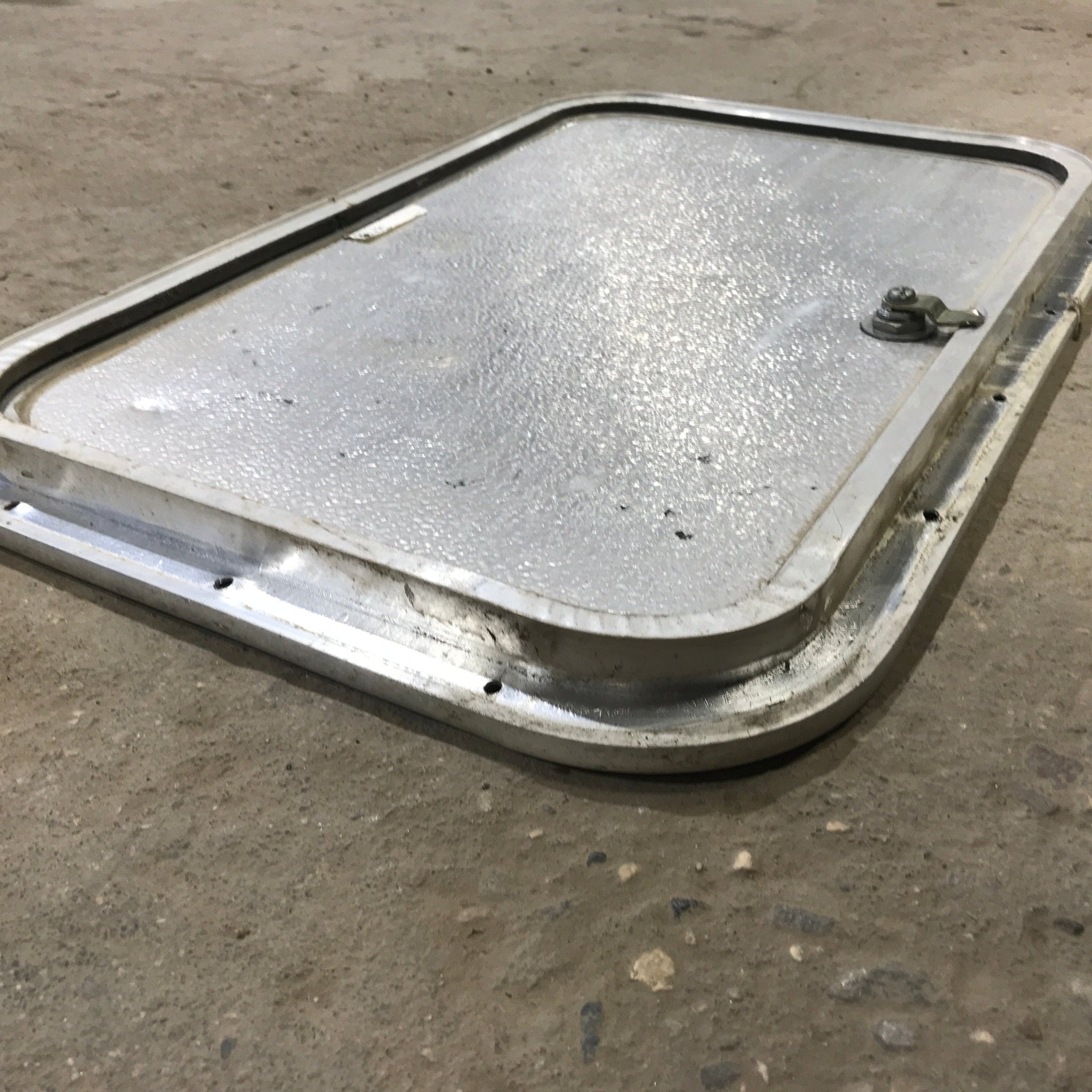 Used Radius Cornered Cargo Door 22" x 14" x 1 1/4" D - Young Farts RV Parts