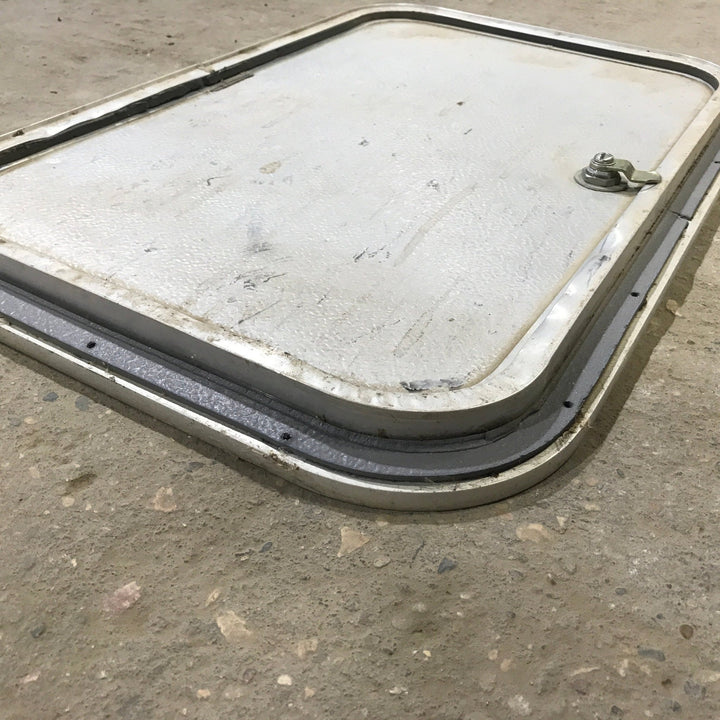 Used Radius Cornered Cargo Door 22" x 14" x 1 1/4" D - Young Farts RV Parts
