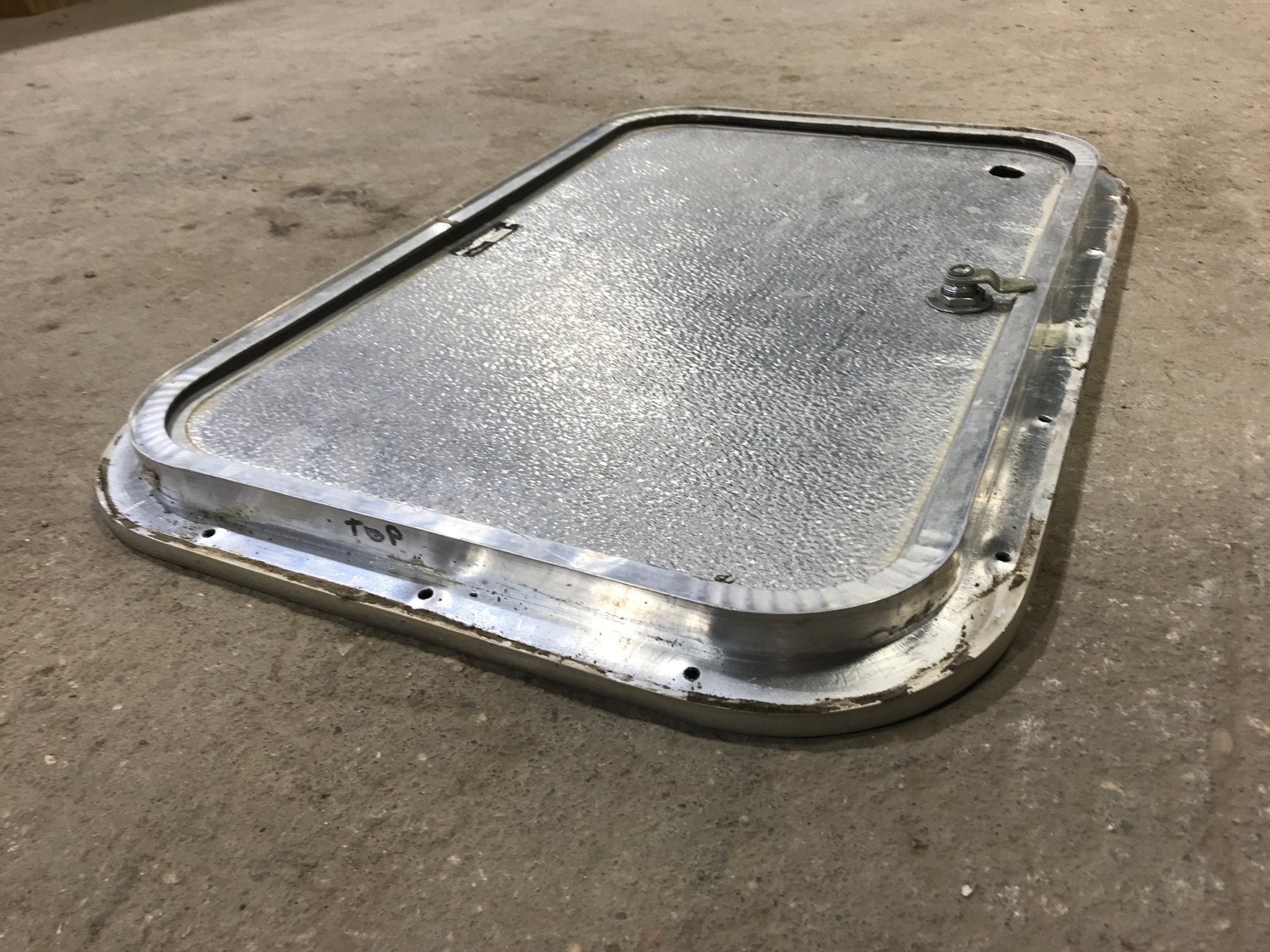 Used Radius Cornered Cargo Door 22" x 14" x 1 1/4" D - Young Farts RV Parts