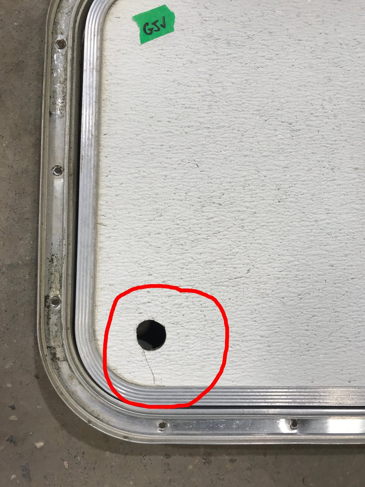 Used Radius Cornered Cargo Door 22" x 14" x 1 1/4" D - Young Farts RV Parts