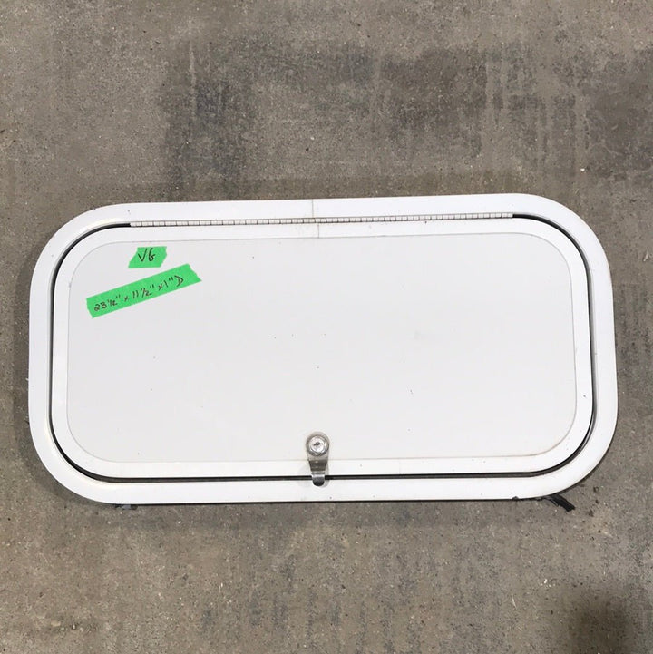 Used Radius Cornered Cargo Door 23 1/2" W x 11 1/2" H x 1" D - Young Farts RV Parts