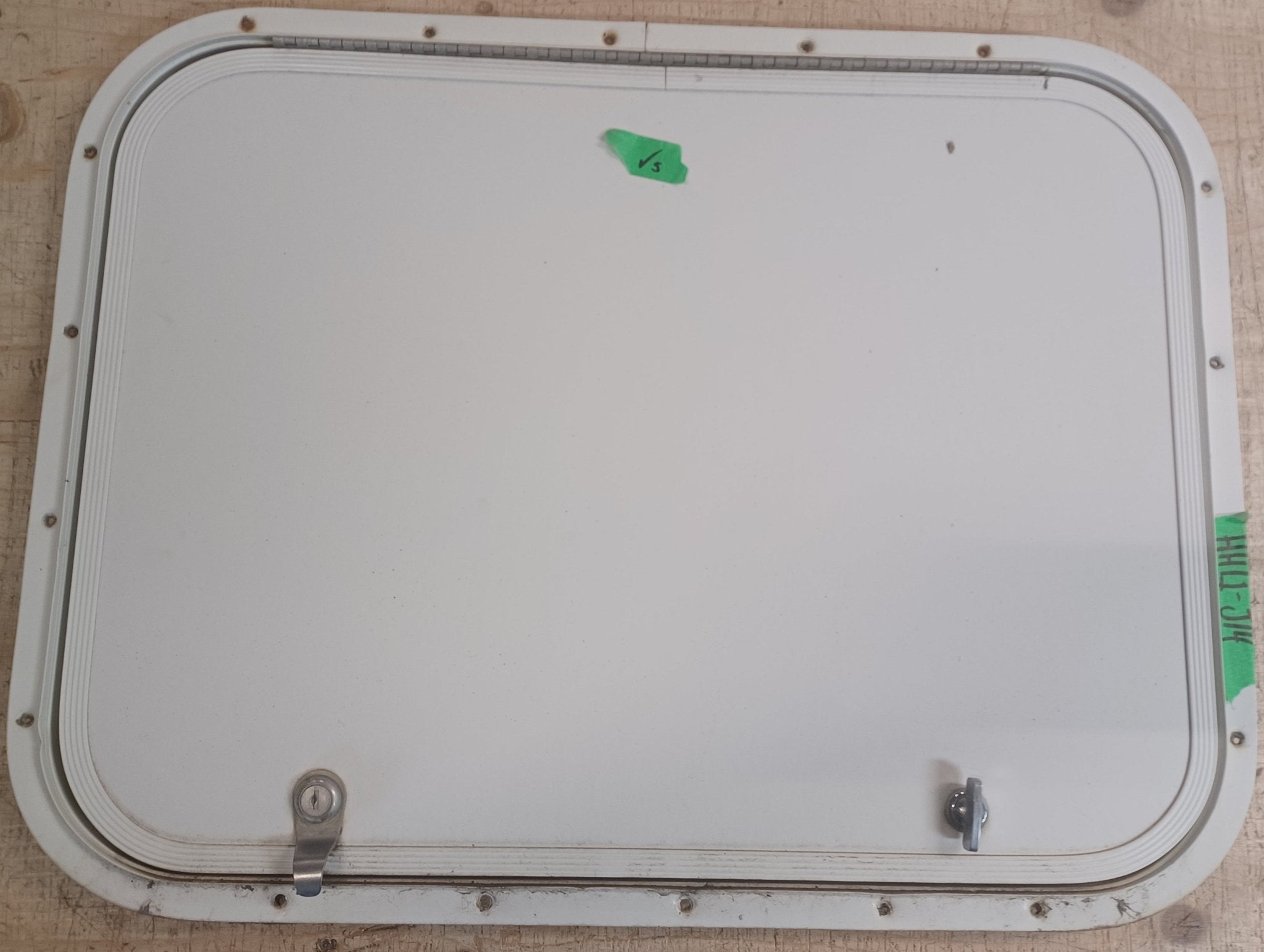 Used Radius Cornered Cargo Door 23 3/4" x 17 5/8" x 5/8"D - Young Farts RV Parts