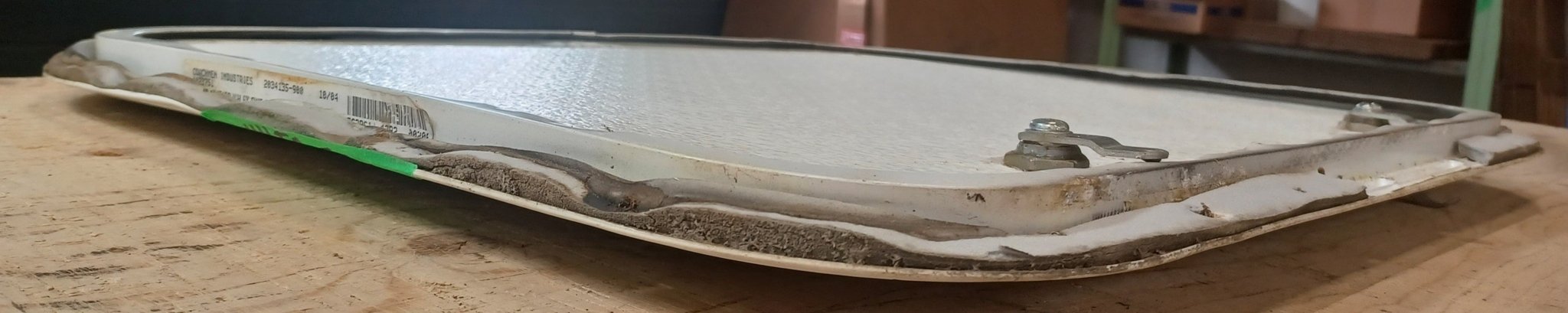 Used Radius Cornered Cargo Door 23 3/4" x 17 7/8" x 5/8" - Young Farts RV Parts